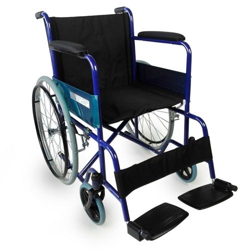 Cadeira de Rodas 46 cm Aço Azul